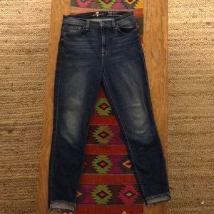 High waisted 7 for All man kind sz 28